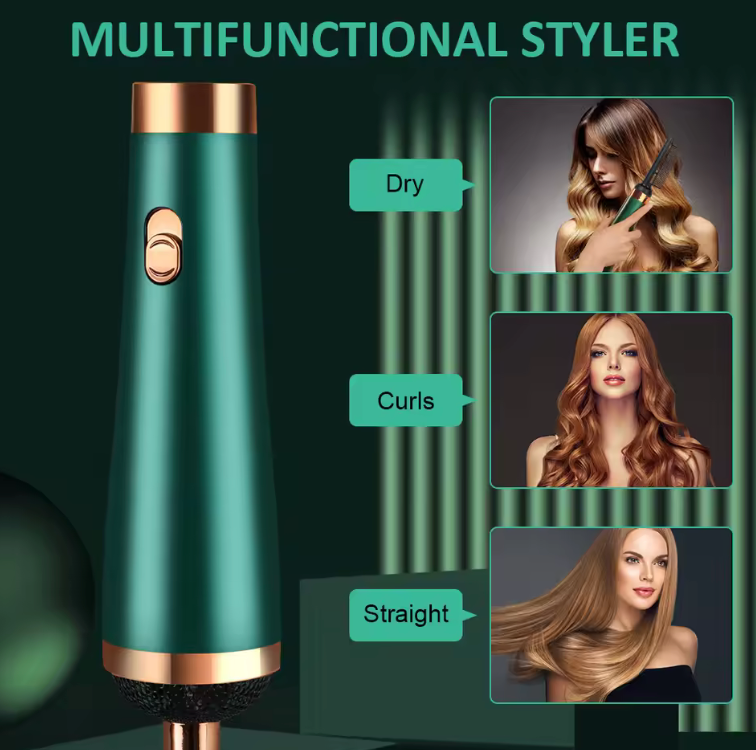 1200w Hair Dryer Hot Air Brush 3 IN 1 Hair Curler